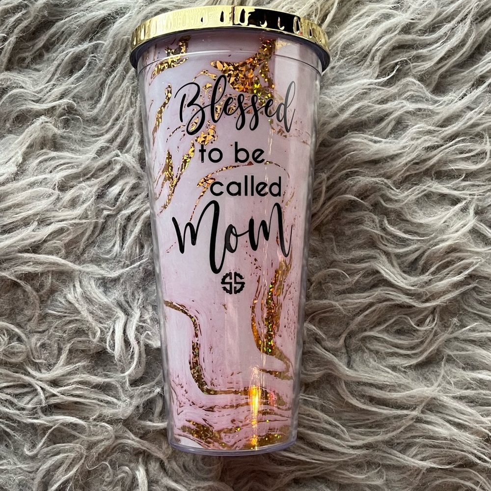 Simply southern gold mom tumbler used PLZ READ!